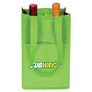 NW4759
	-NON WOVEN TWO BOTTLE WINE BAG
	-Lime Green/Black (Clearance Minimum 190 Units)
